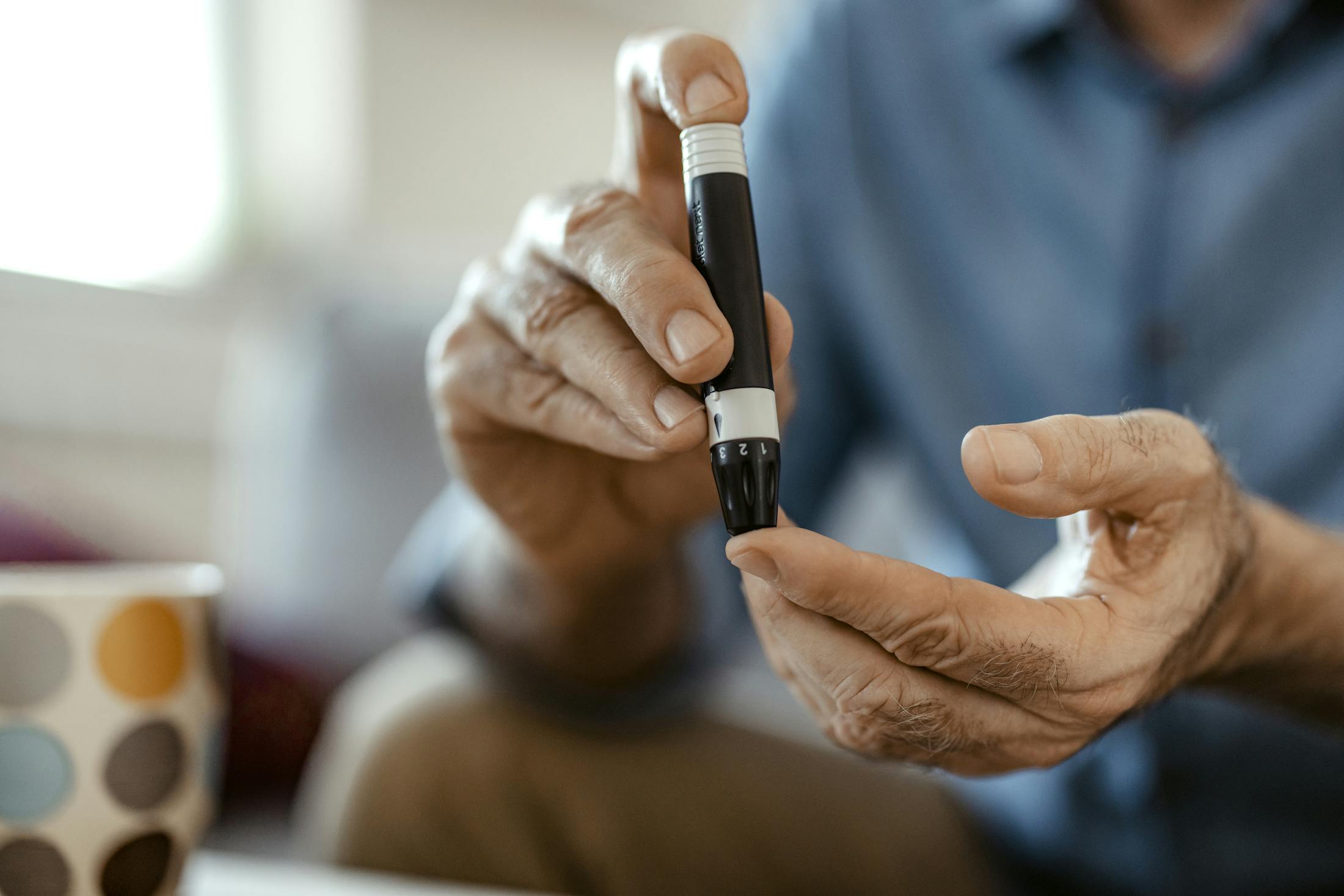Person taking their insulin