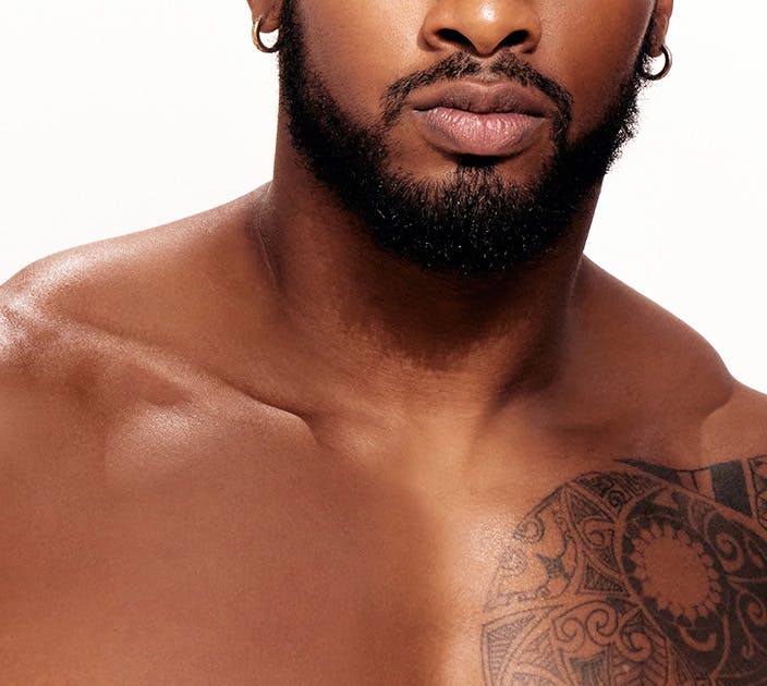 Male Neck with Tattoo