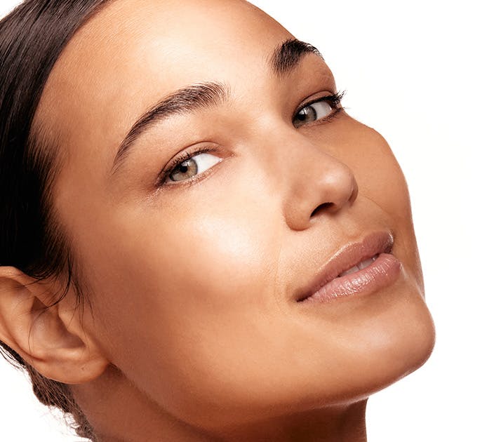 Woman Smiling Showing Skin Texture