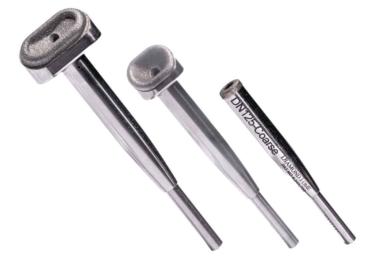 DiamondTome Pro system instruments lined up against a white background