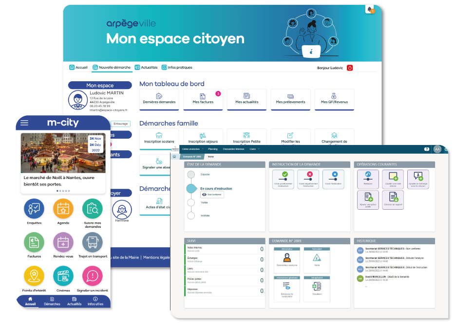 gestion relation citoyens arpège portail citoyen application mobile