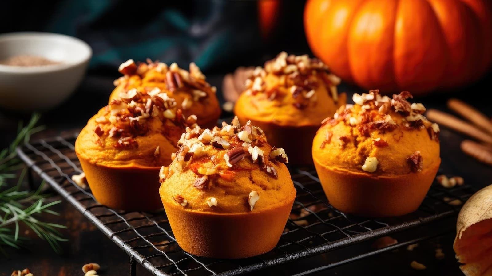 Kürbis Protein Cupcakes