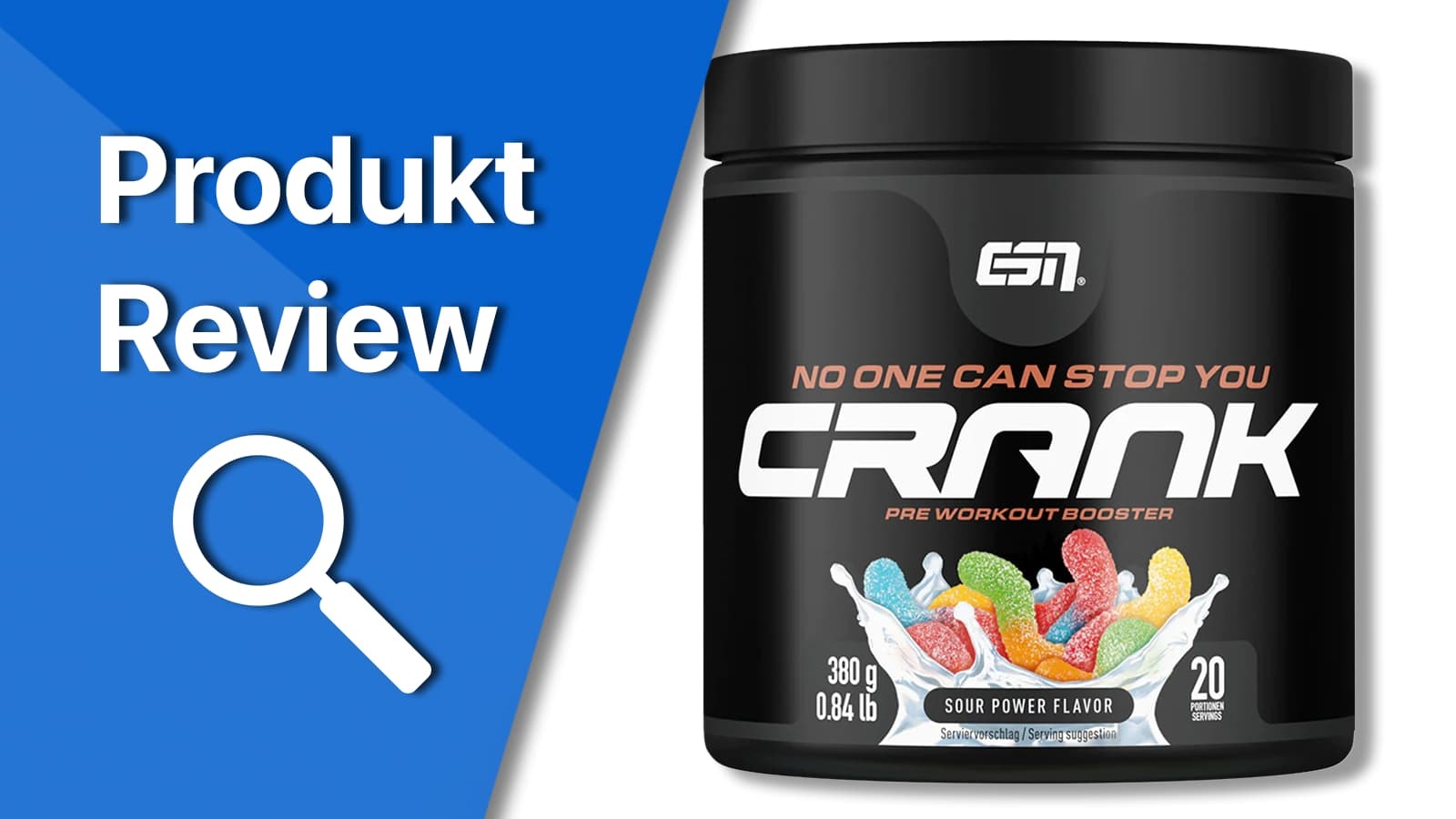 ESN Crank Workout Booster im Review. Titelbild, welches den ESN Crank Workout Booster präsentiert.
