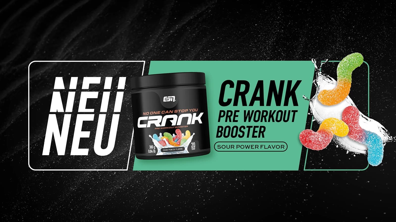 ESN Crank Workout Booster im Review. Bild, welches den ESN Crank Workout Booster präsentiert.