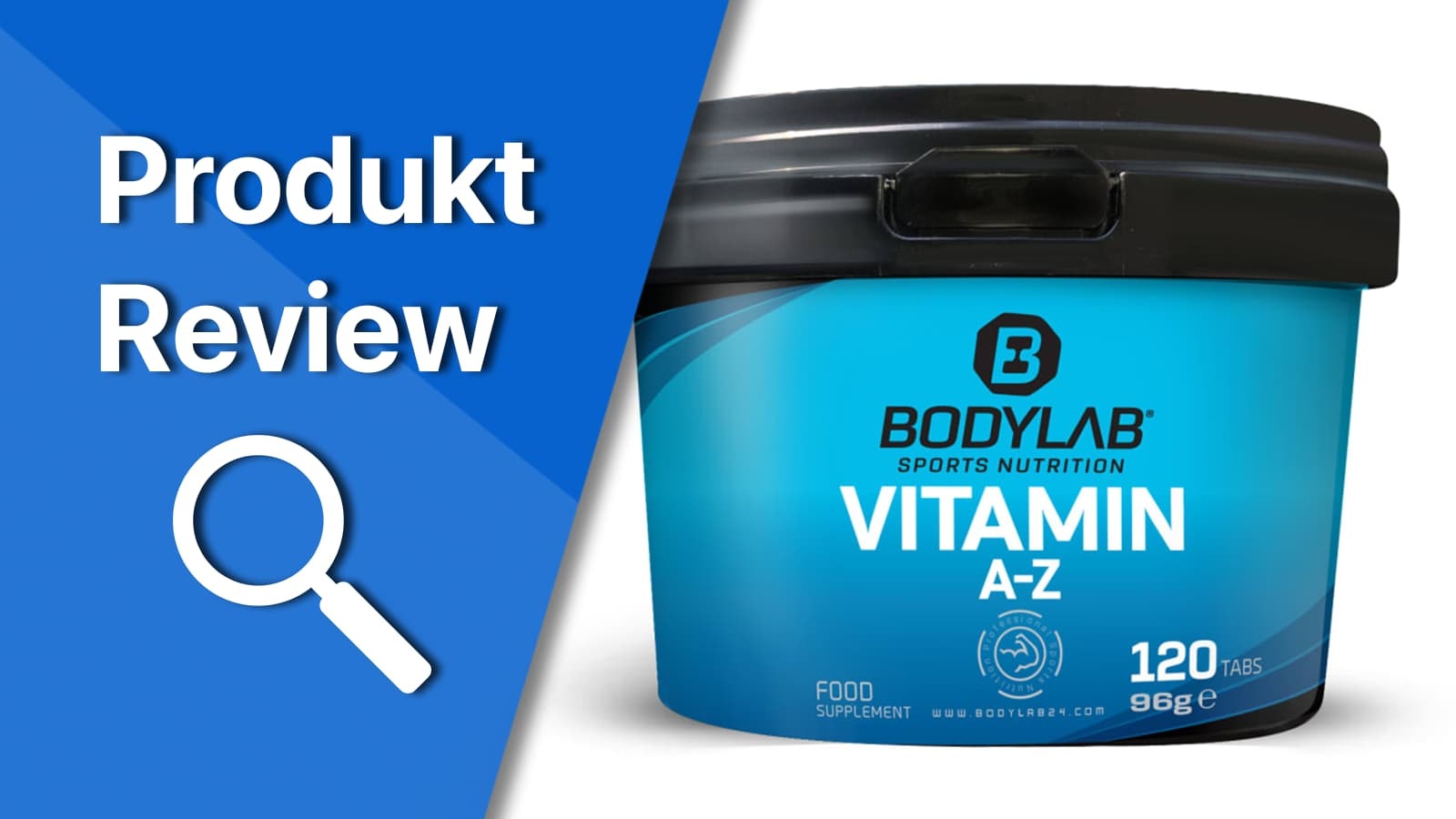BodyLab24 Vitamin A-Z im Review. Titelbild, welches die Verpackung des BodyLab24 Vitamin A-Z präsentiert.