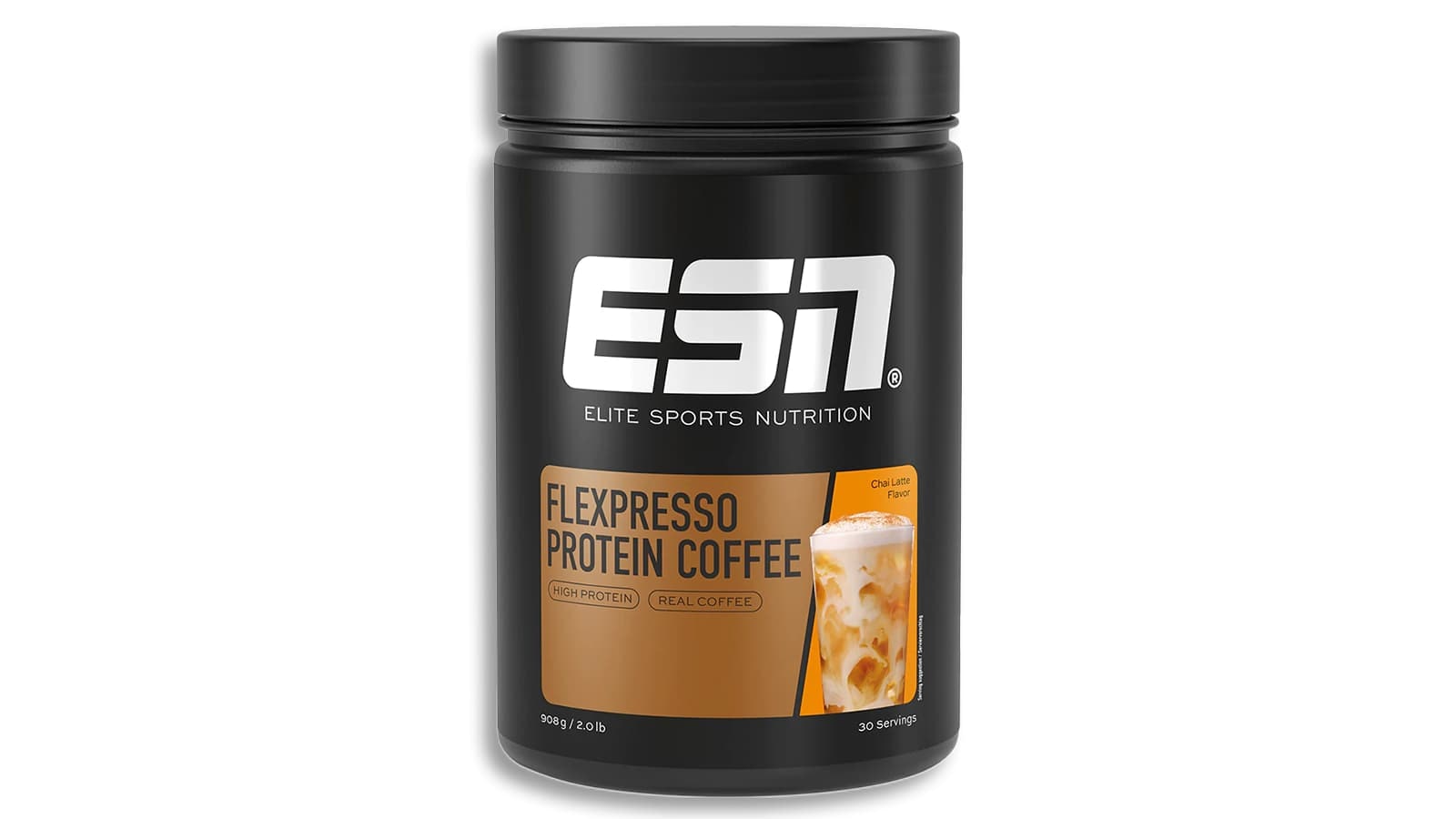 ESN Flexpresso im Review. Bild, was eine Sorte des ESN Flexpresso Proteinshakes zeigt.