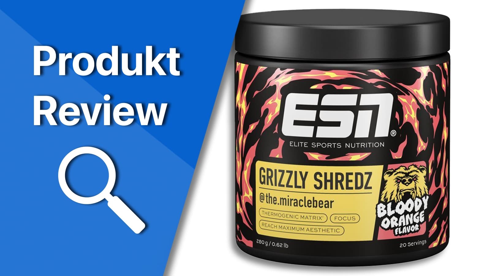 ESN Grizzly Shredz im Review. Titelbild, welches den ESN Grizzly Shredz Booster präsentiert.