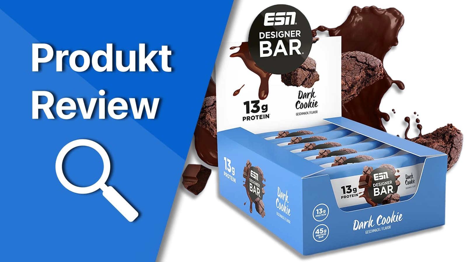 Wie schmeckt die ESN Designer Bar "Dark Cookie"? Bild, welches die ESN Designer Bar "Dark Cookie" präsentiert.