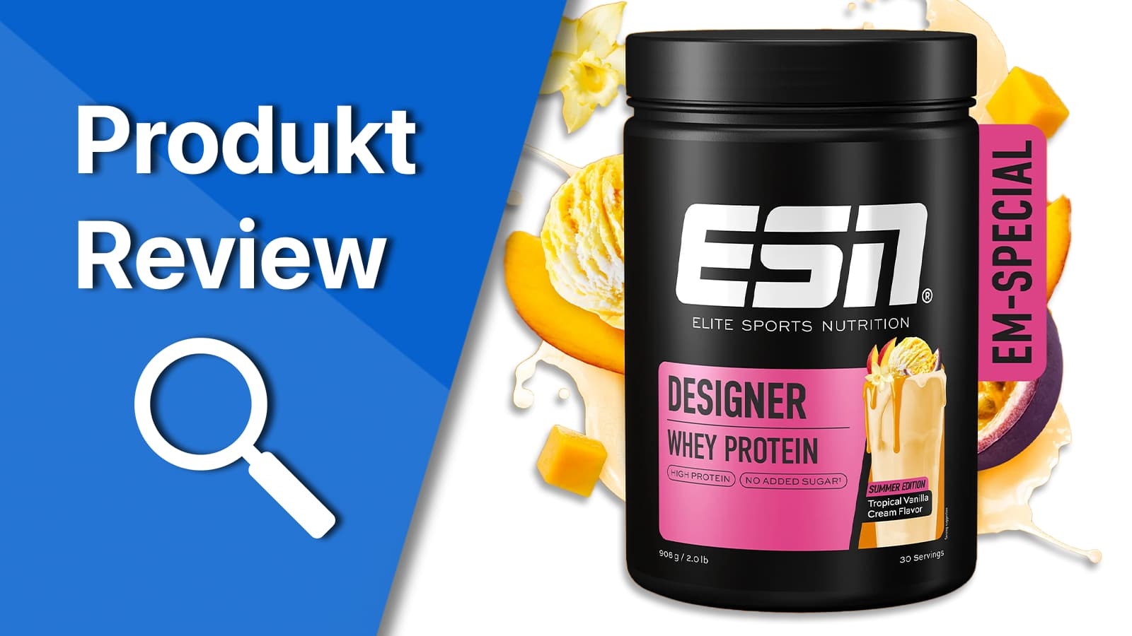 Wie schmeckt die ESN Designer Whey Summer Edition? Bild von der ESN Designer Whey Summer Edition.