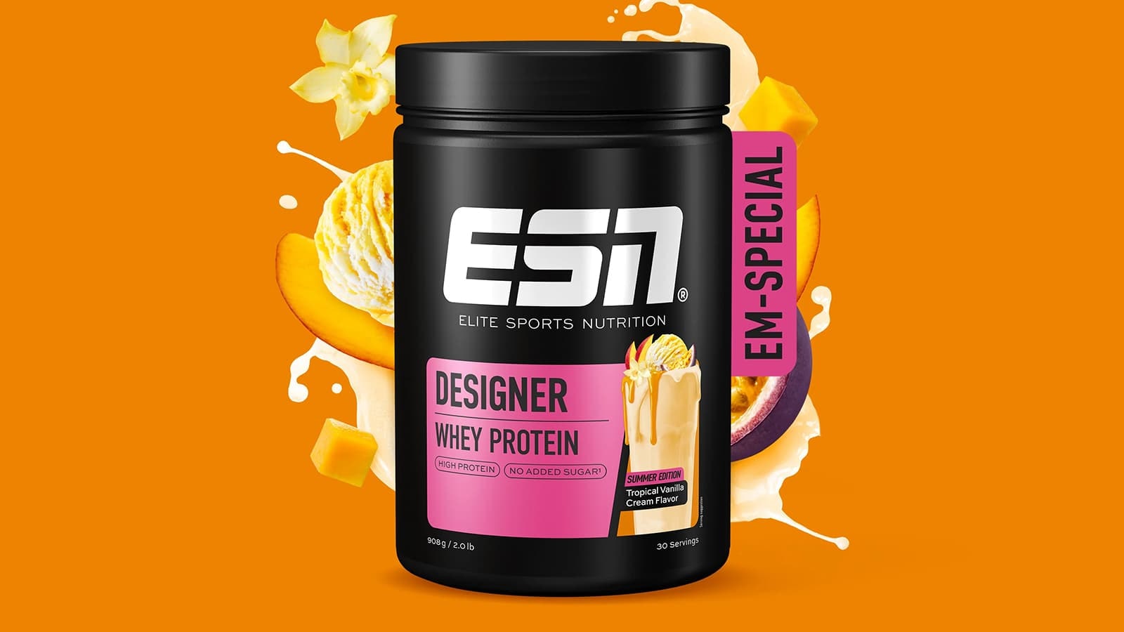 Wie schmeckt die ESN Designer Whey Summer Edition? Bild von der ESN Designer Whey Summer Edition.