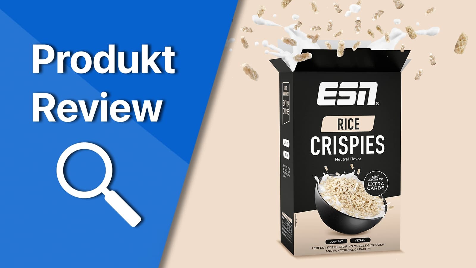 ESN Rice Crispies im Review. Bild, welches die ESN Rice Crispies präsentiert.