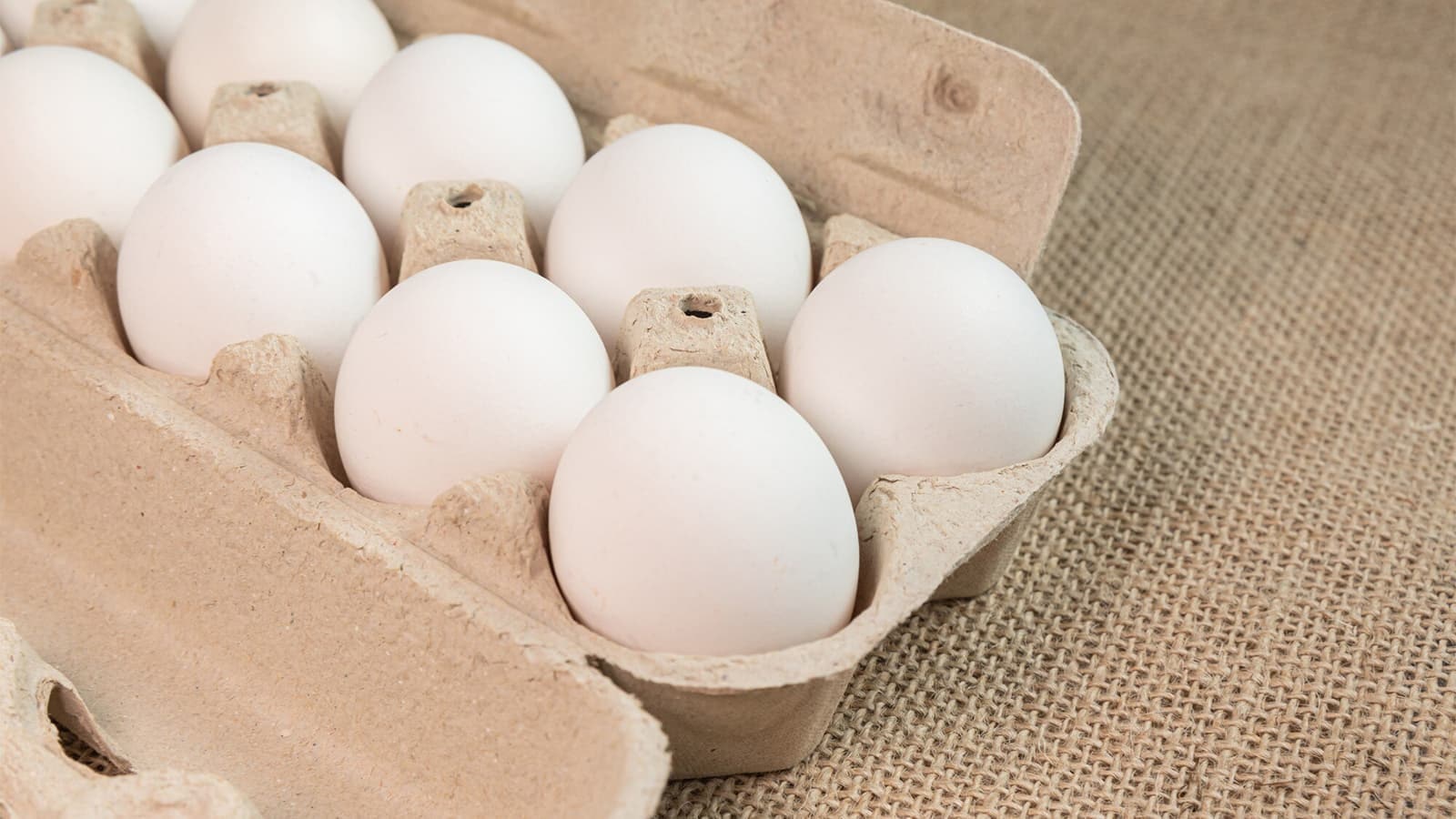 Rezept für ein High Protein Omelette. Bild von einem Karton mit Eiern, die für das High Protein Omelette gebraucht werden.