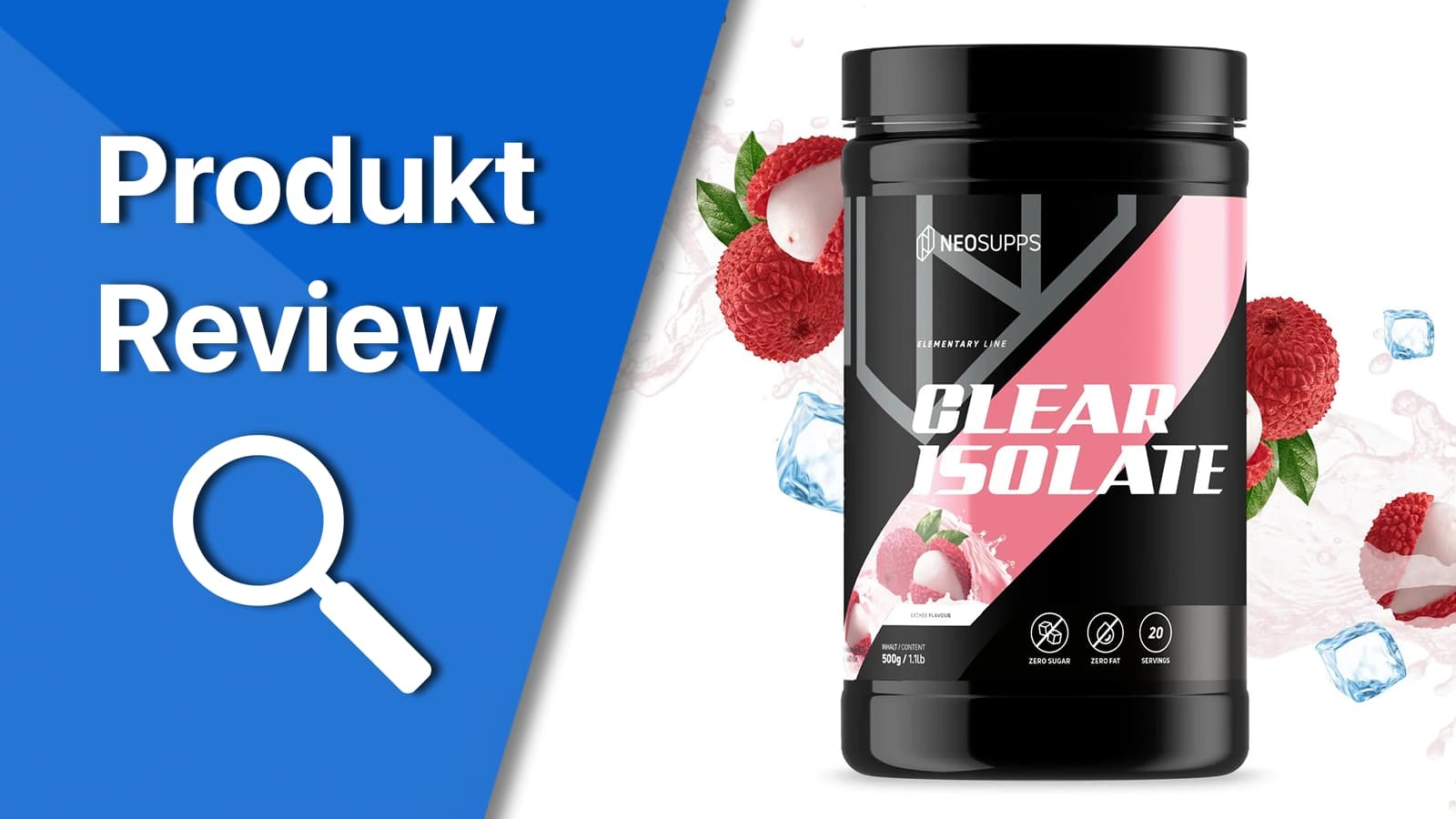 Das Neosupps Clear Isolate "Lychee" überzeugt nicht nur durch seine ernährungsphysiologischen Werte, sondern vor allem durch seinen einzigartigen Geschmack.