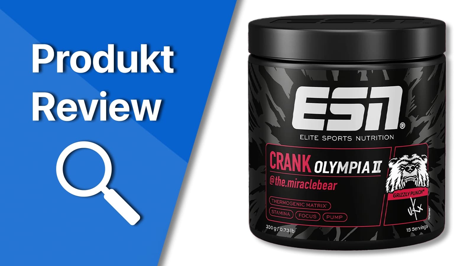 Der ESN Crank Olympia 2 ist der neueste Pre-Workout-Booster, der in Zusammenarbeit mit Urs Kalecinski entwickelt wurde.