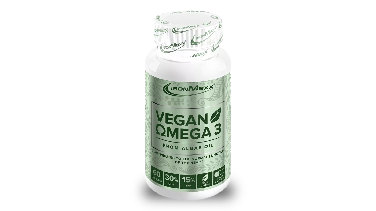 Produktbild einer Dose mit Vegan Omega 3 von IronMaxx.