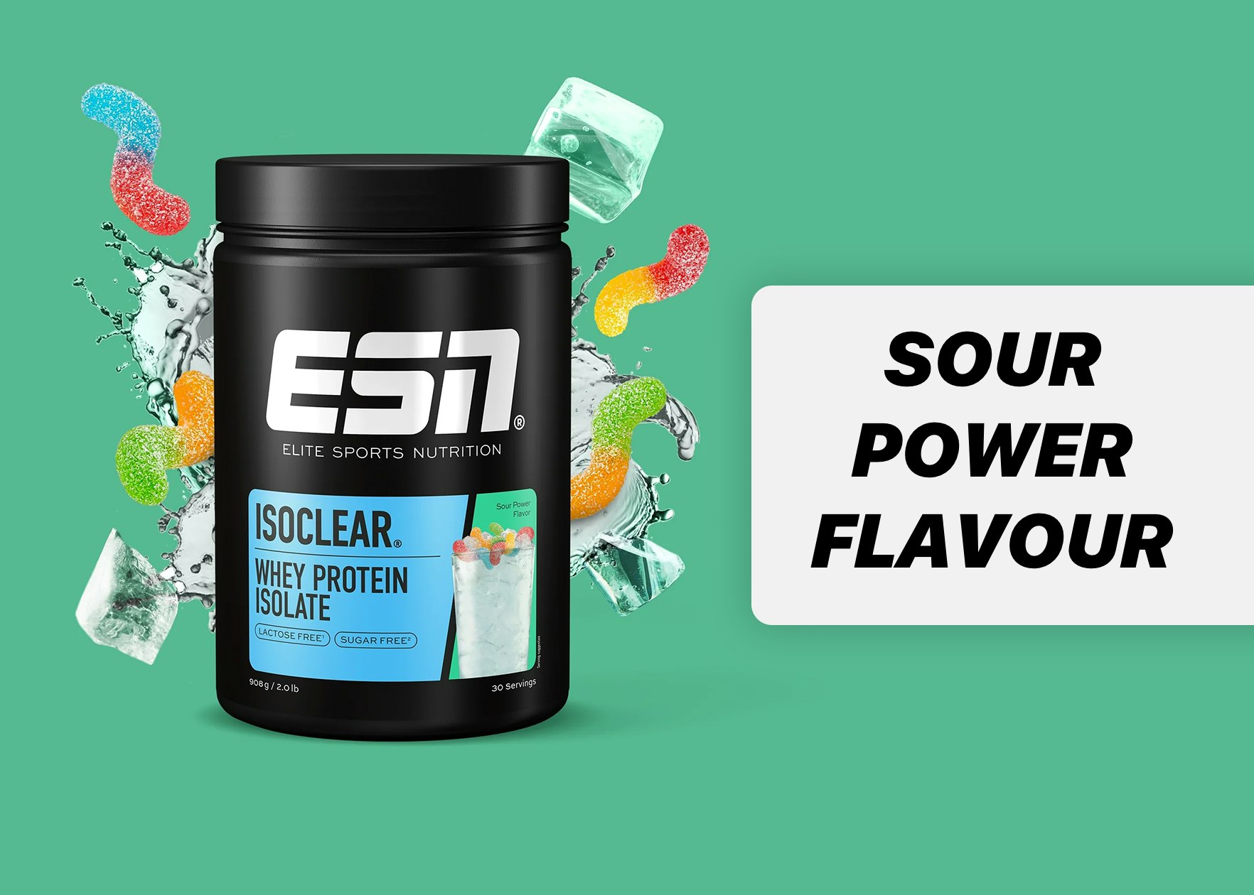 Das ESN Isoclear Whey Isolate im Geschmack Sour Power Flavor