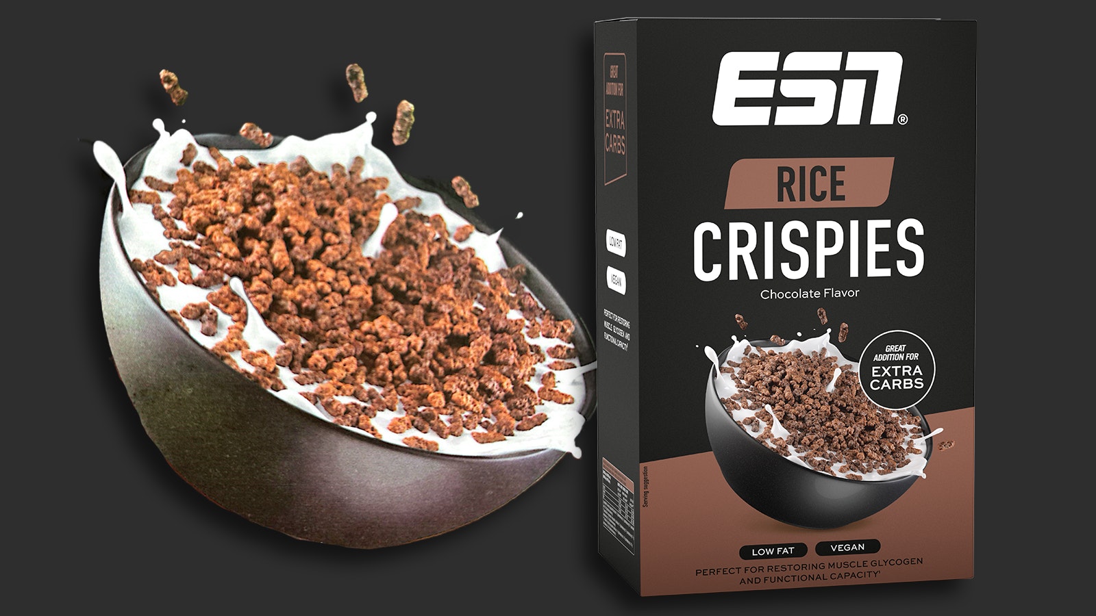 Produktbild von den ESN Rice Crispies "Chocolate Flavor".