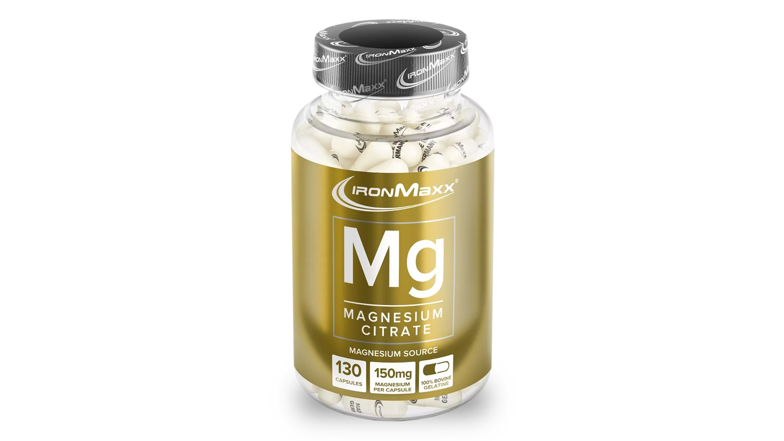 Produktbild einer Dose Magnesium Citrate von IronMaxx.