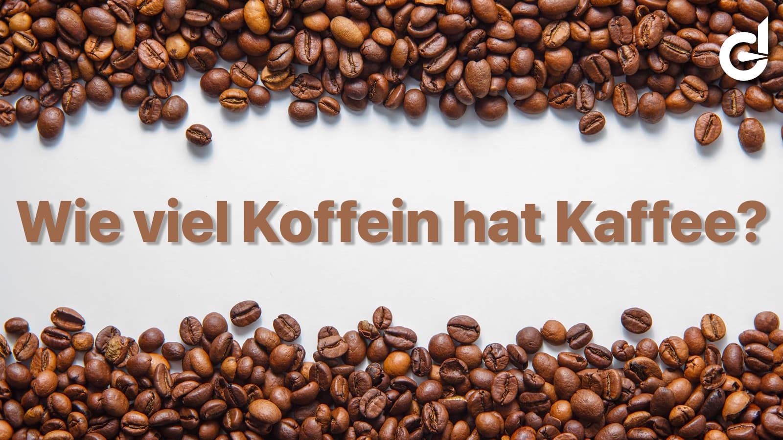 Titelbild mit der Überschrift und Kaffeebohnen am oberen und unteren Rand.