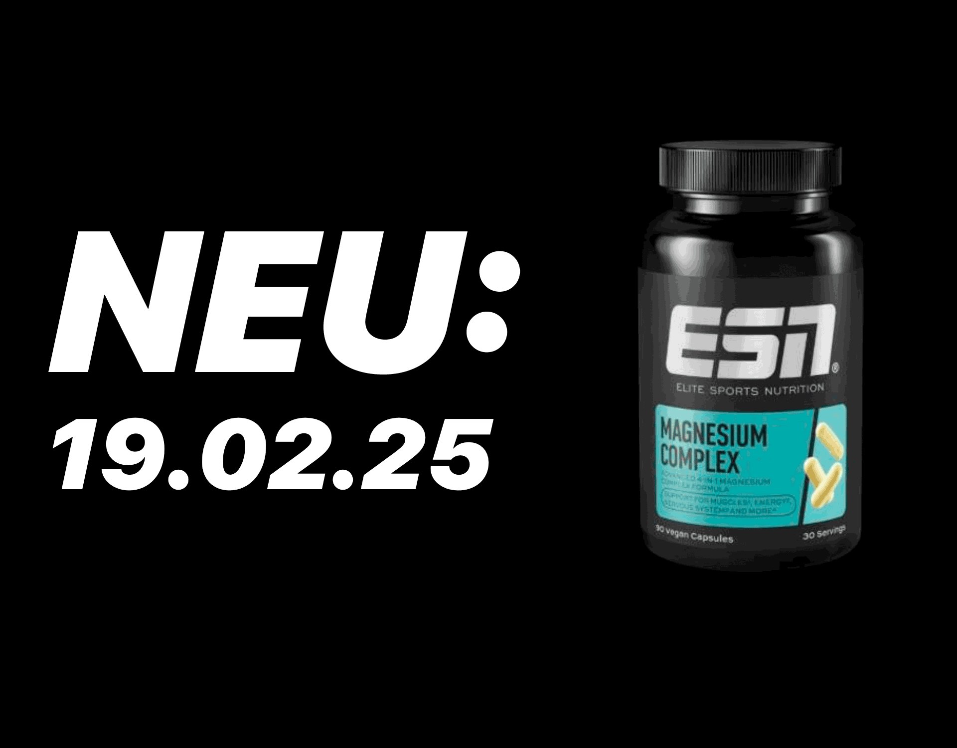 Bild von dem supplement esn magnesium complex welches am 19.02 erscheinen wird