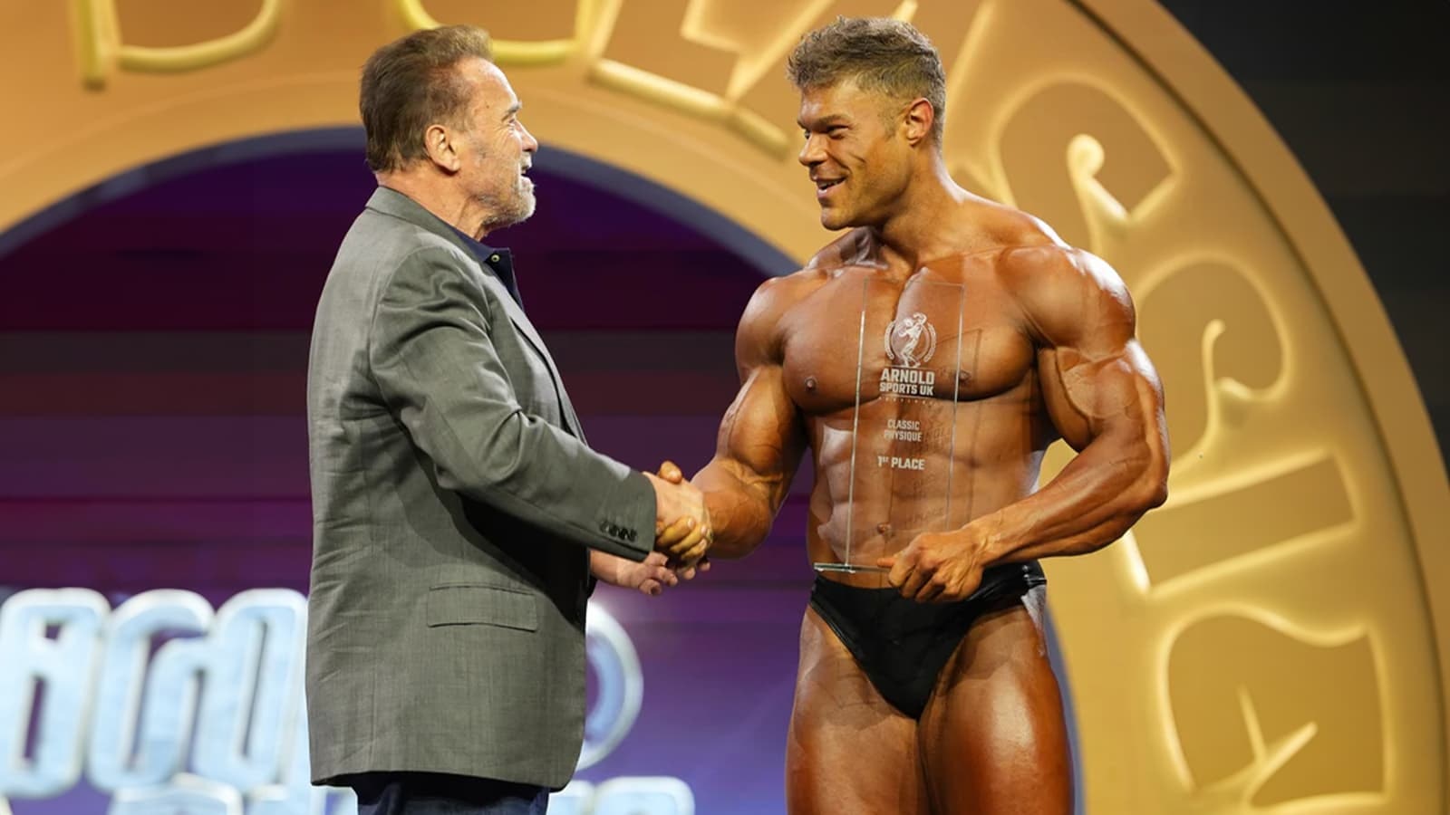Arnold Schwarzenegger und Wesley Vissers auf der Arnold Classic.
