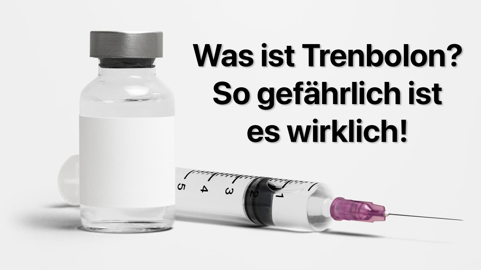 Eine Spritze, ein Glasgefäß und die Überschrift des Artikels.