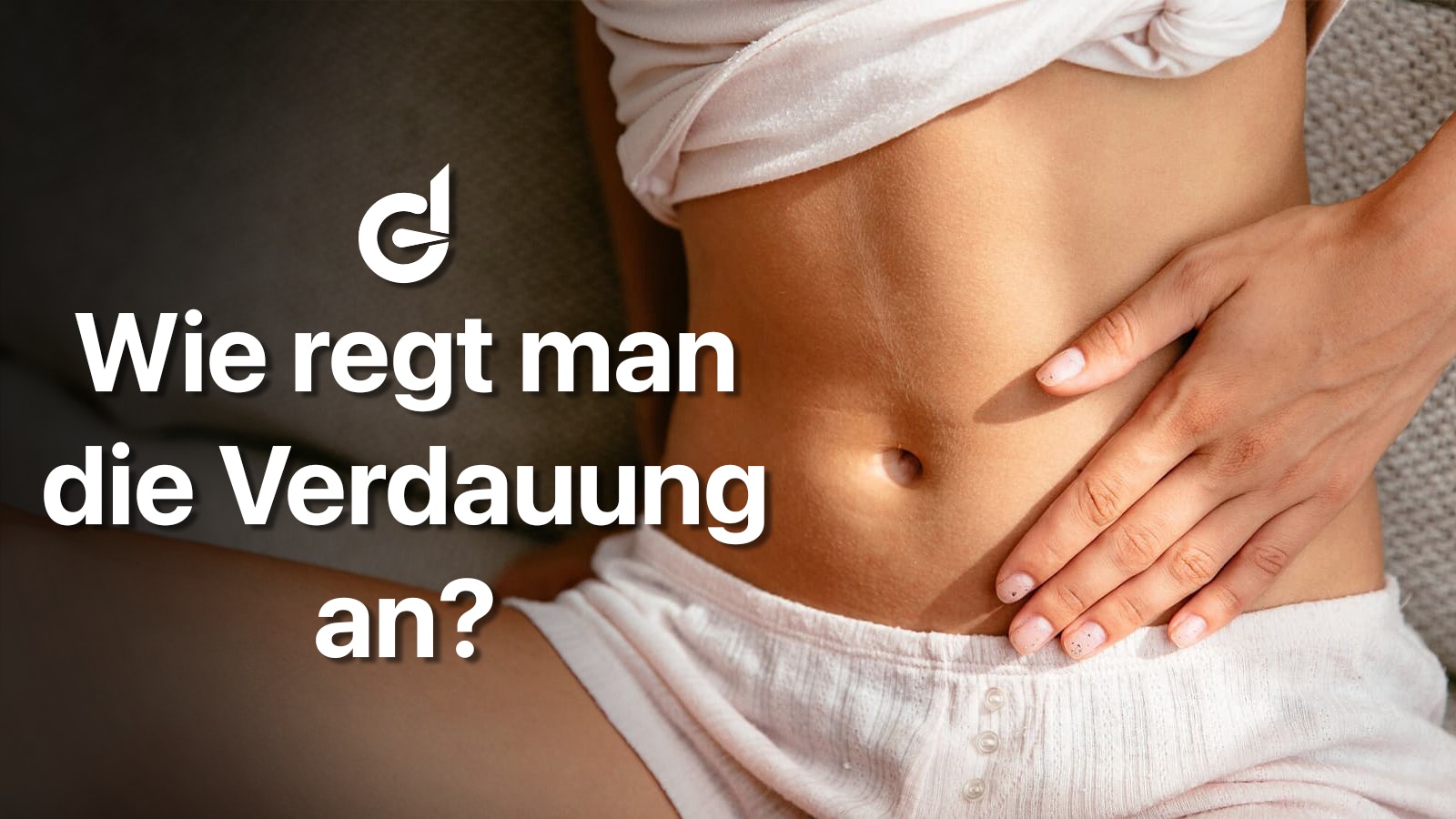 Die Überschrift des Artikels und eine Frau, die ihre Hand an den Bauch hält.