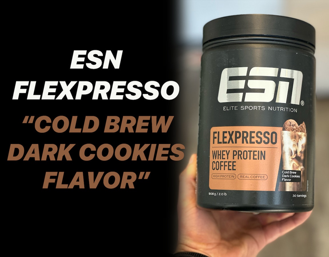 ESN Flexpresso Whey Protein Coffee “Cold Brew Dark Cookies Flavor” im Test