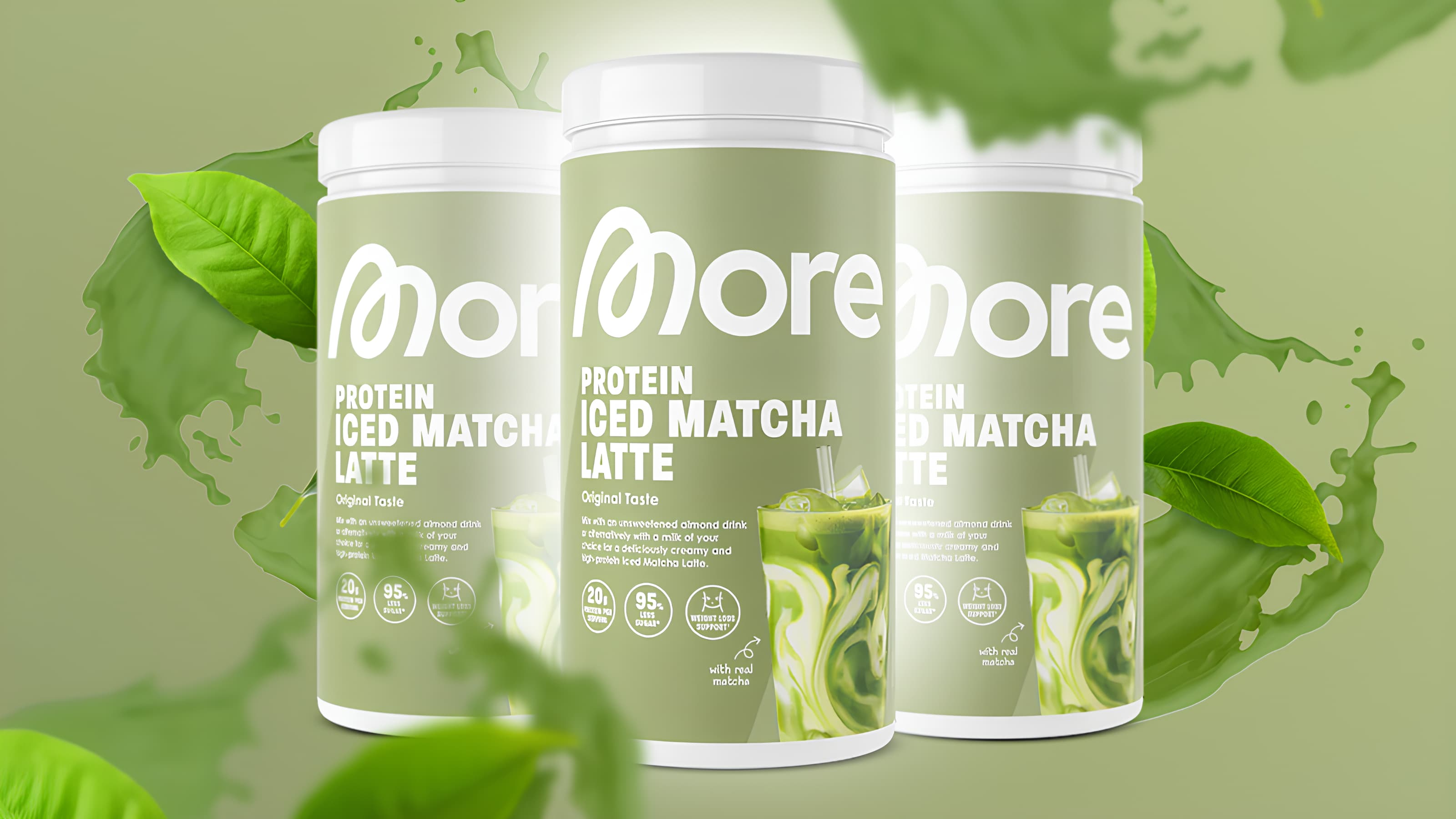More Nutrition More Protein Iced Matcha Latte (500g)