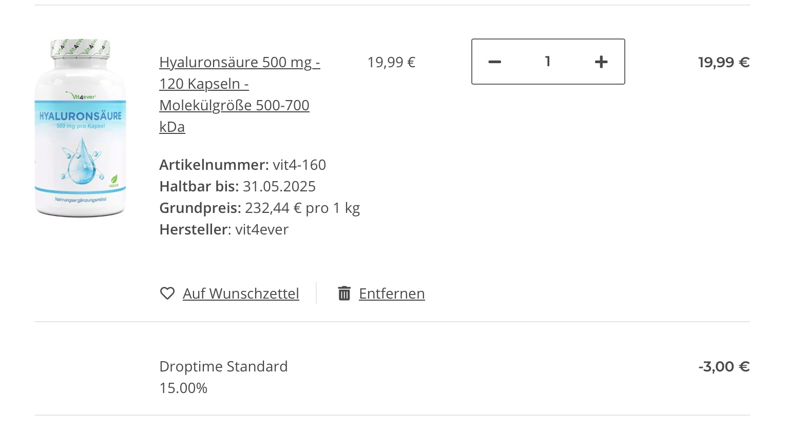 Rabatt bei Vitaminversand24