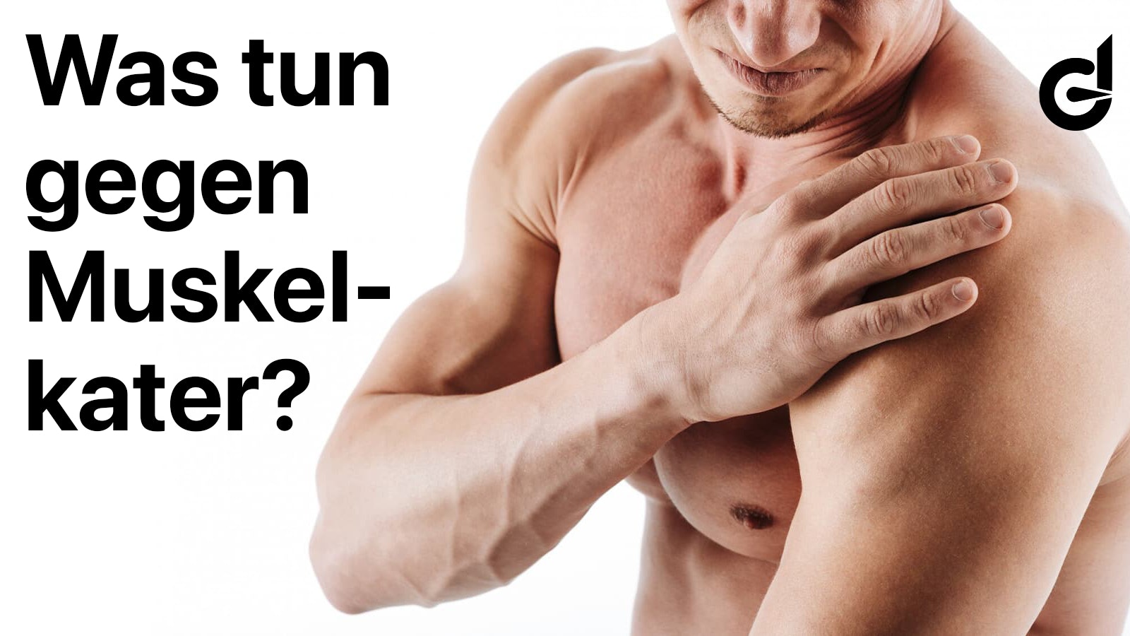 Der Titel des Artikels und ein Mann der schmerzerfüllt den Arm hält.