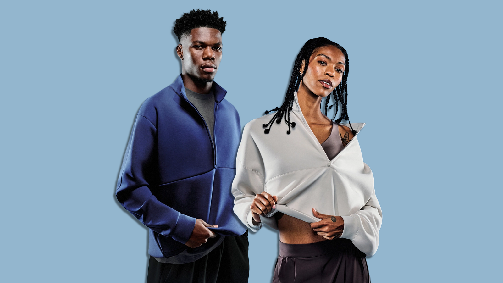 Zwei Outfits der Nike 24.7 Collection.