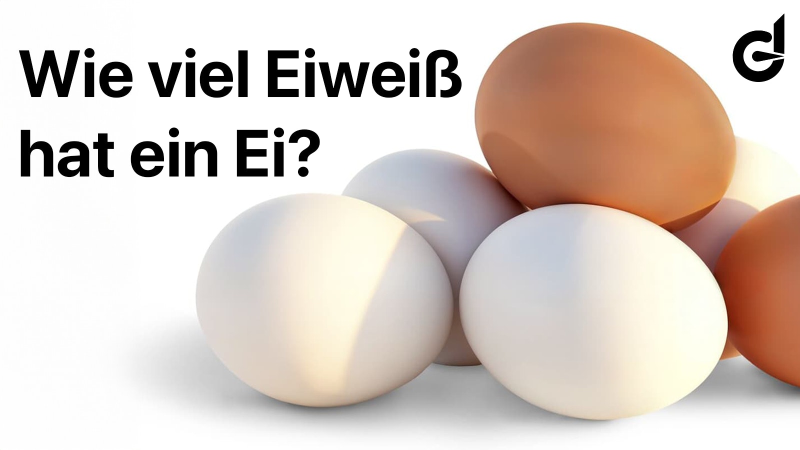 Der Titel des Artikels und ein paar braune sowie weiße Eier vor hellem Hintergrund.