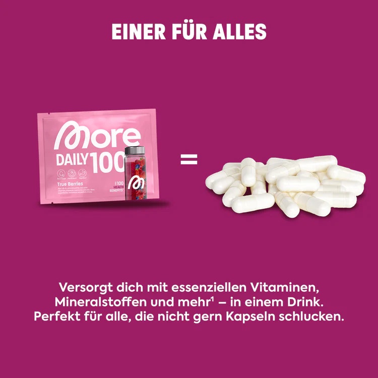 more nutrition daily100 im verleich zu kapseln
