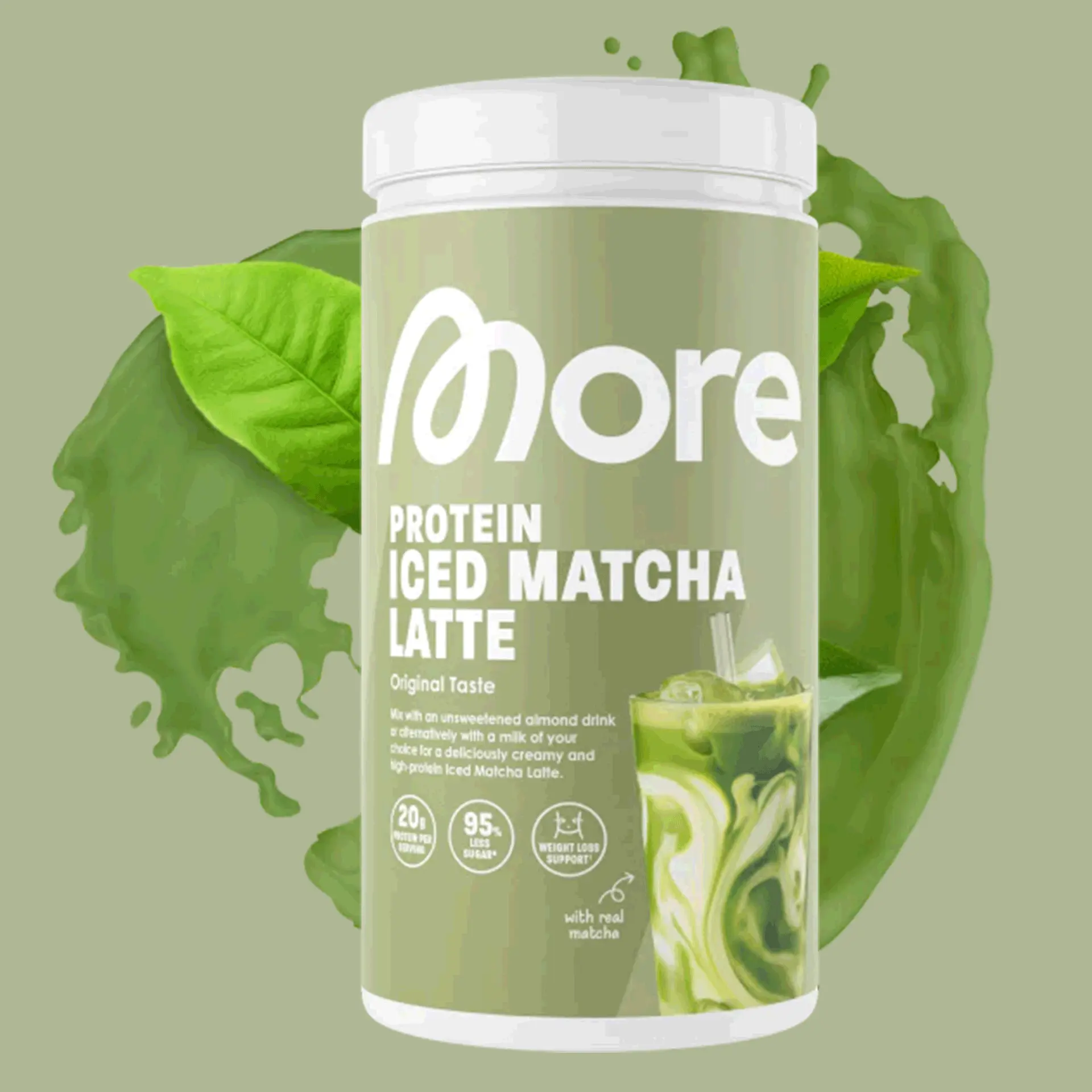 Produktbild vom More Protein Iced Matcha Latte.