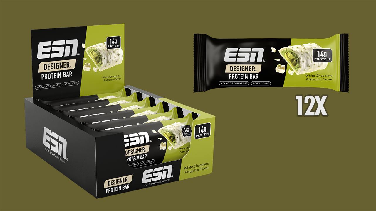 ESN Designer Bar „White Chocolate Pistachio“ (12 x 45g)