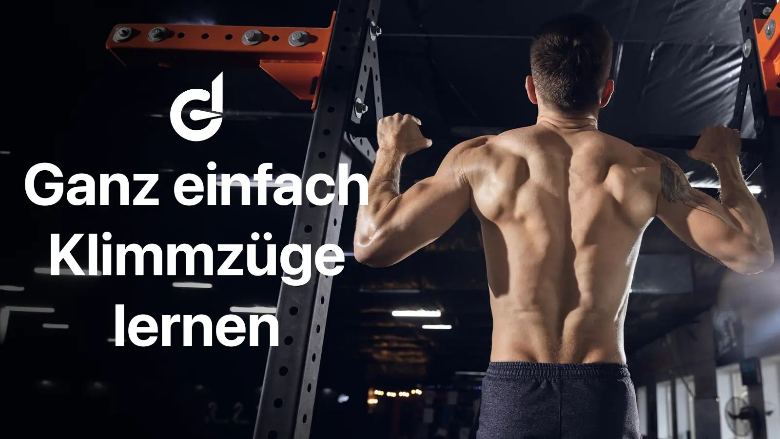 Klimmzüge lernen - Ein Mann, der Klimmzüge an einer Stange durchführt.