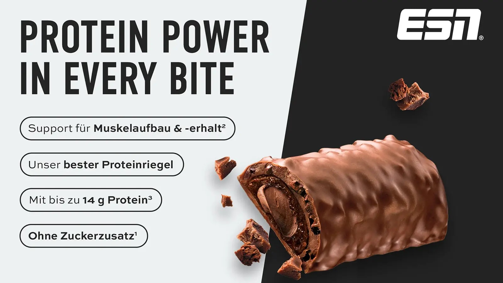 Querschnitt eines ESN Designer Bars und zusätzliche Fakten zum Produkt.