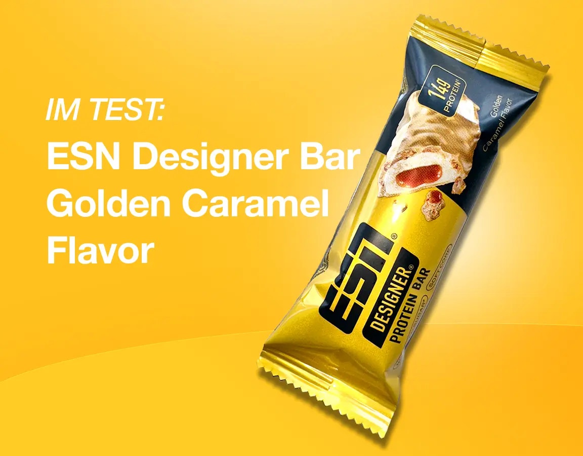 Produktbild und Titel vom ESN Designer Bar "Golden Caramel".