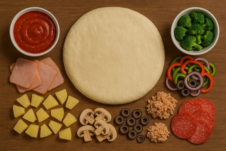 Pizzaboden und verschiedene Beläge
