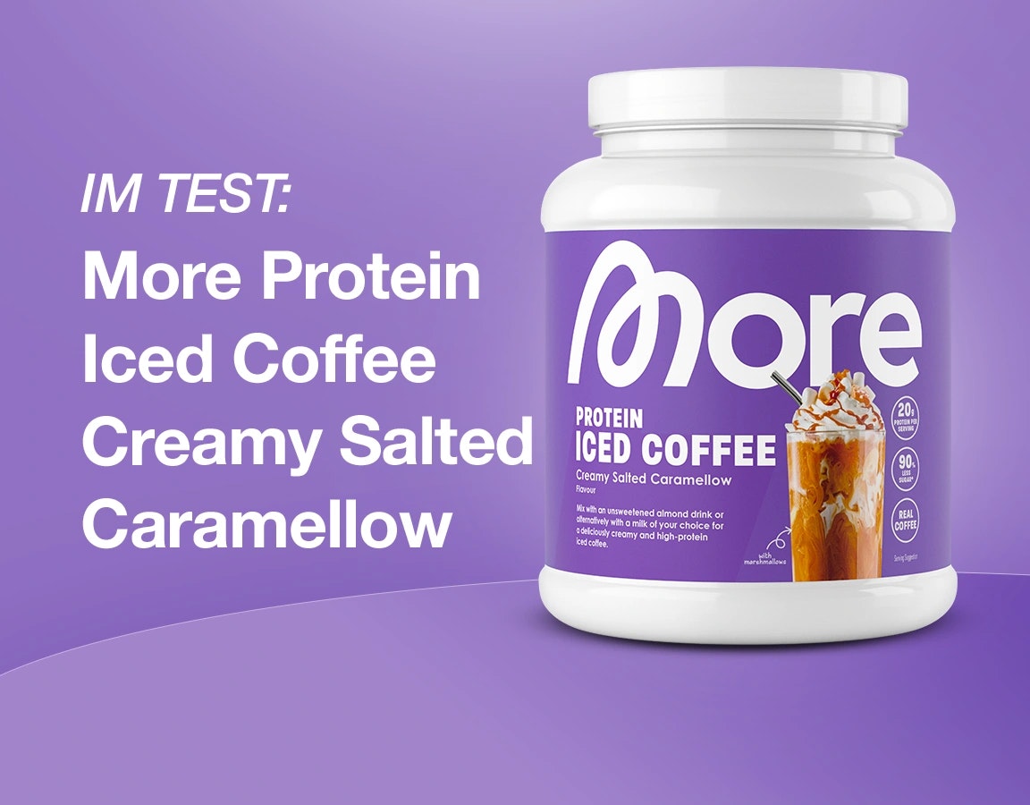 Titel und Produktbild vom More Protein Iced Coffee Creamy Salted Caramellow