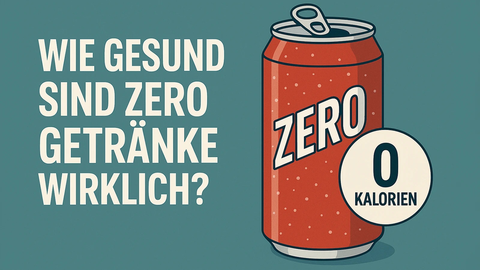 Wie gesund sind Zero Getränke? Comic Darstellung von einer Getränkedose.