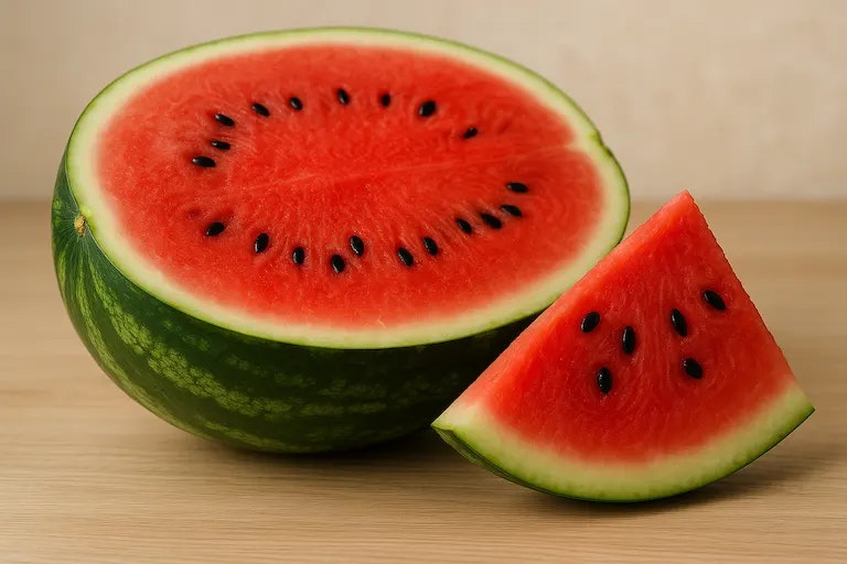 Ein Bild einer halben Wassermelone