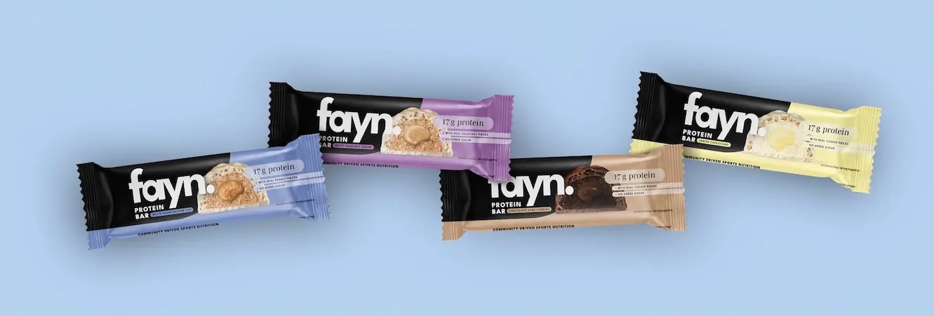 Bild von verschiedenen Proteinriegeln von fayn.