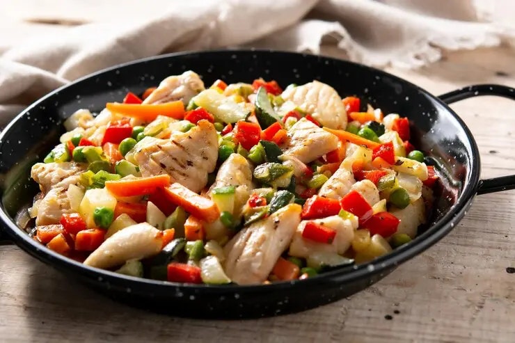 low carb hähnchen pfanne mit gemüse