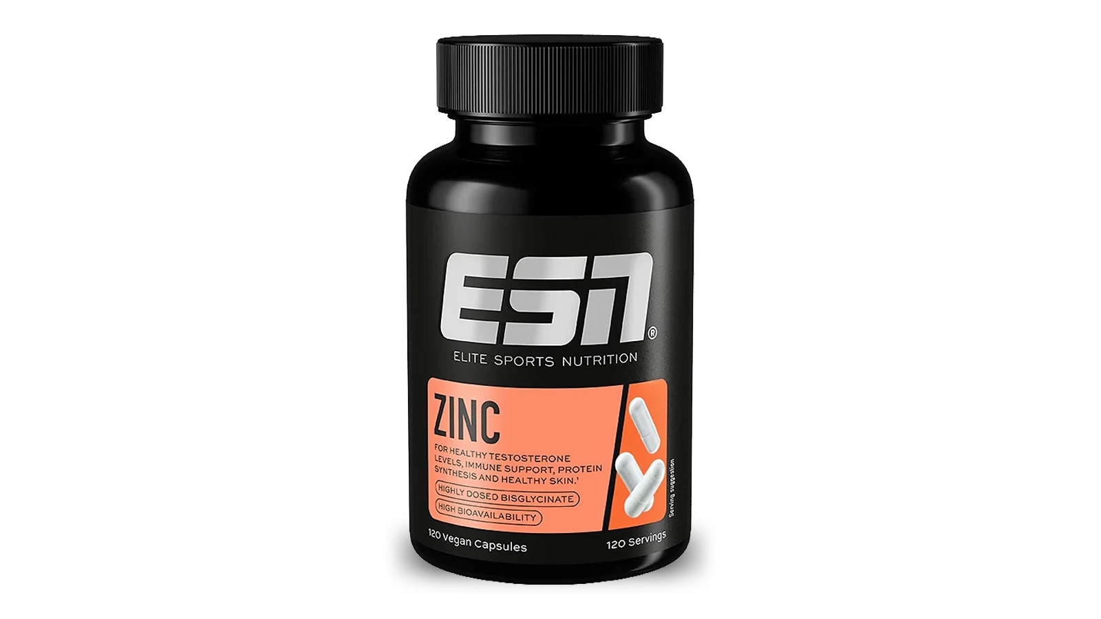 Produktbild von einer Dose mit Zink Kapseln von ESN.