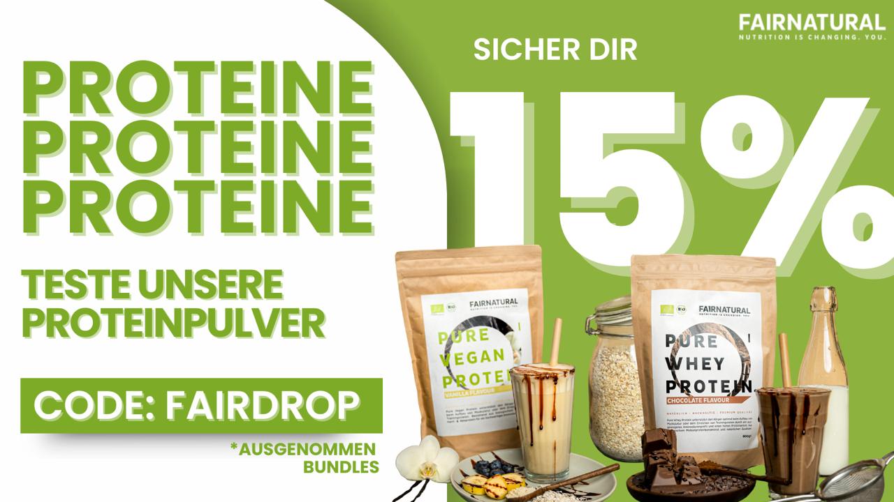 15% auf alle Proteine bei Fairnatural