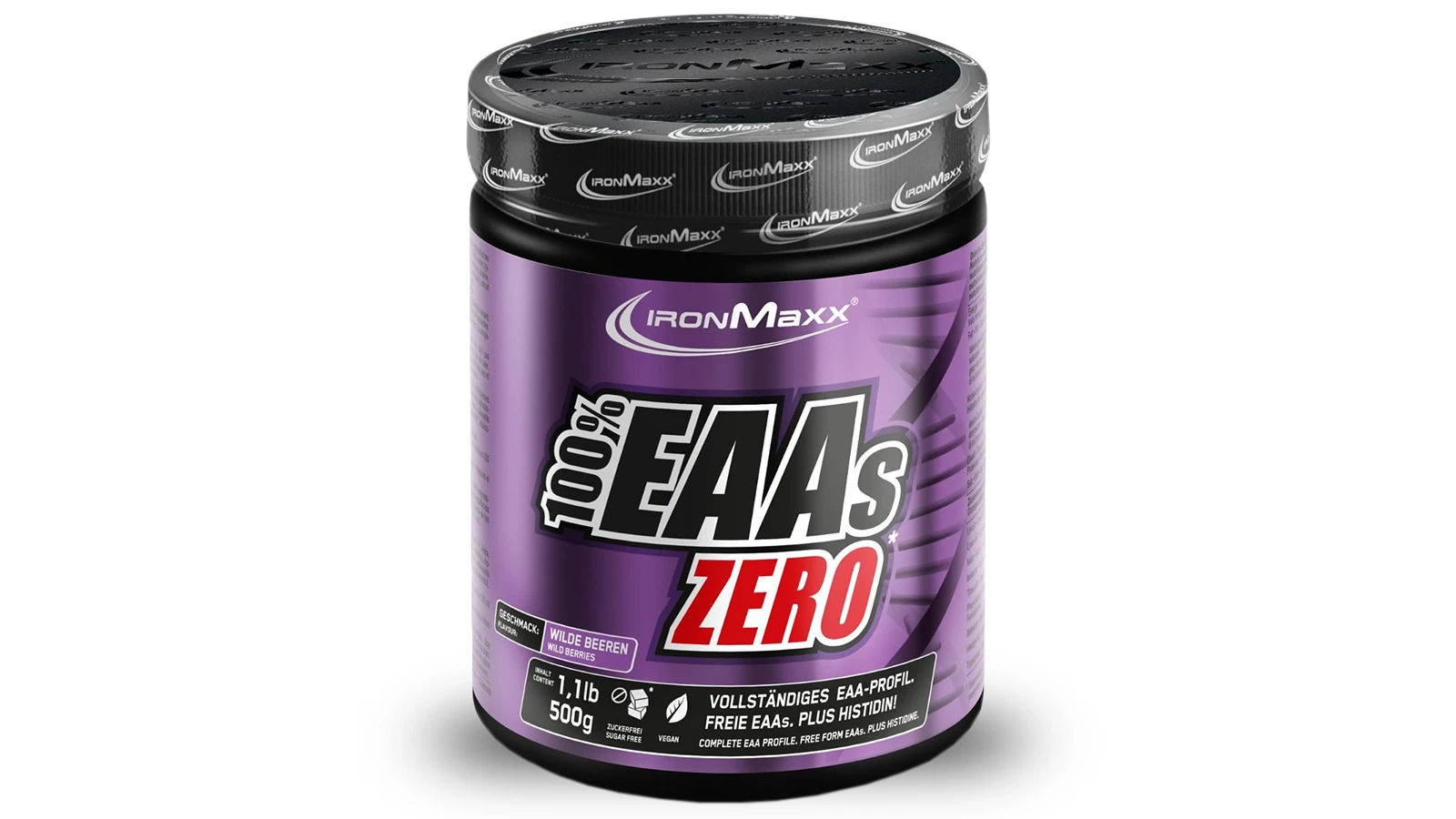 Produktbild einer Dose mit EAAs von IronMaxx.