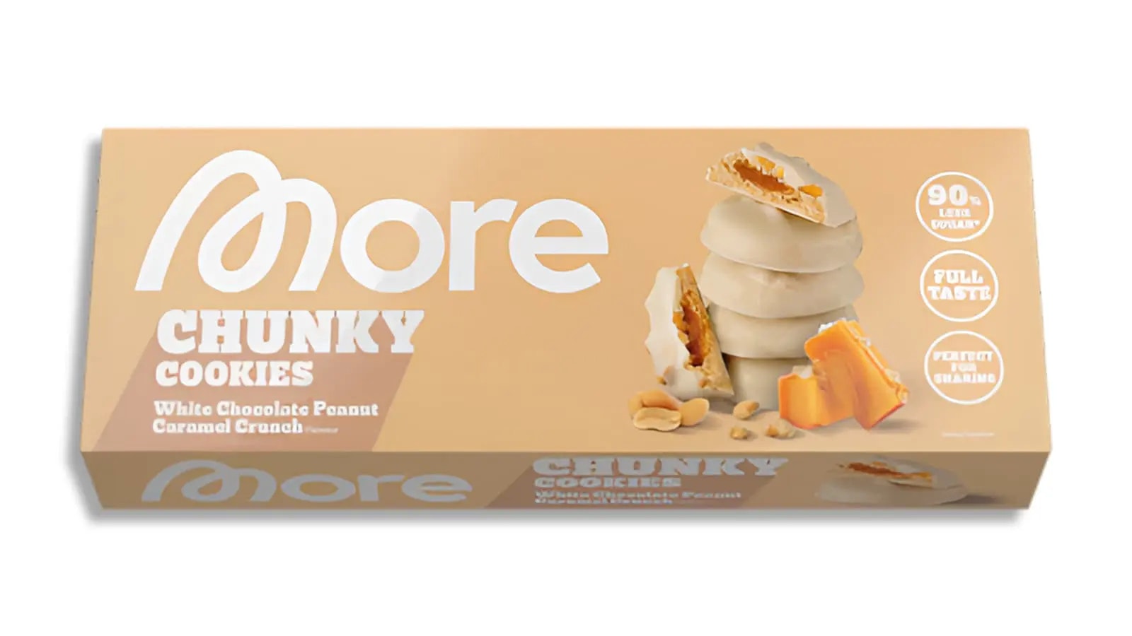 More Nutrition Chunky Cookies im Review. Bild, welches eine Sorte der More Nutrition Chunky Cookies zeigt.