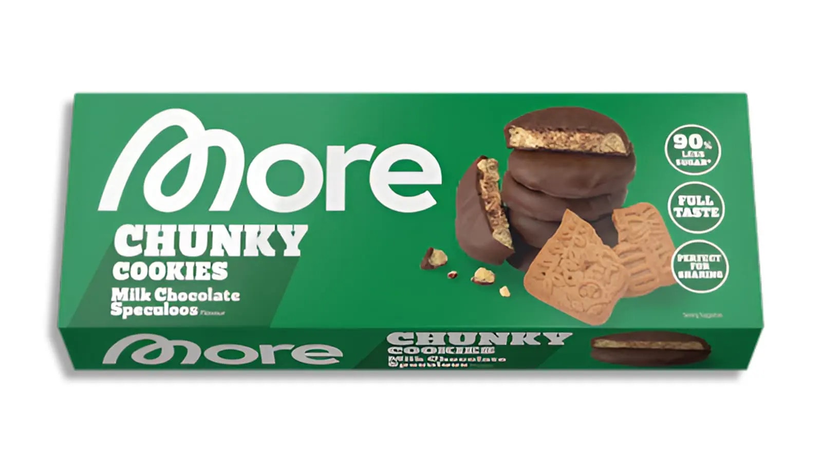 More Nutrition Chunky Cookies im Review. Bild, welches eine Sorte der More Nutrition Chunky Cookies zeigt.